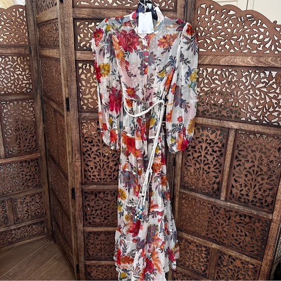 NEW NWT ZIMMERMANN Belted Tiered Floral Maxi Dress - Picture 2 of 3